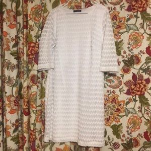 White Column Cocktail Dress